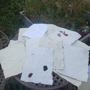 15 sheets of vintage hand made paper